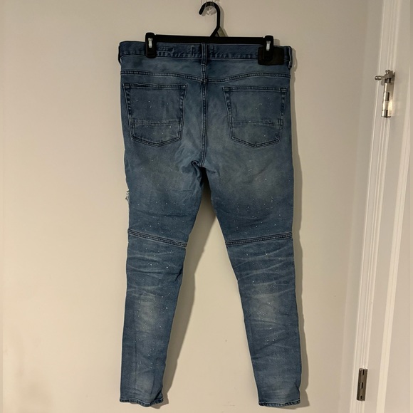 Pre-owned PacSun Mens 34 X 32 Comfort Stretch  Patch Skinny Jeans - Picture 4 of 5